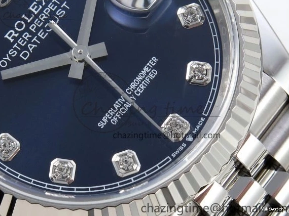 VR3235 Bracelet 126234 1:1 Jubilee Dial 36 904L Steel Edition SS Blue on DateJust APF Diamonds Best 0204